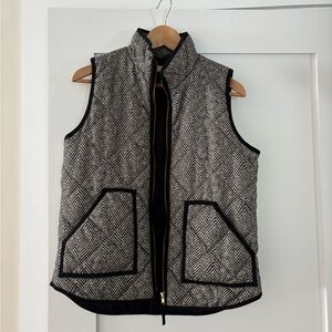 J Crew Herringbone Quilted Vest